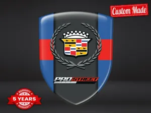 Cadillac Stickers Gel 3D Sport Bombé Logo Course Édition ST